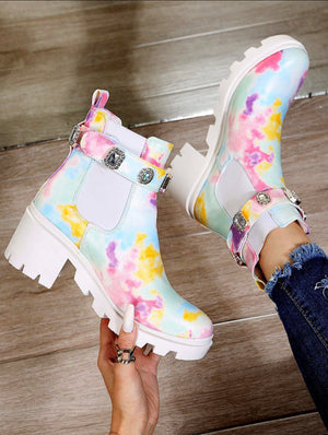 Sassy Rainbow booties